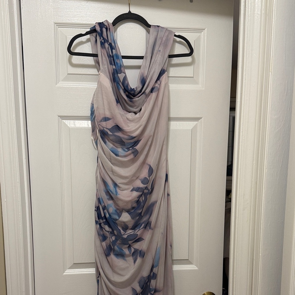Abercrombie & Fitch Purple and Gray Maxi Dress